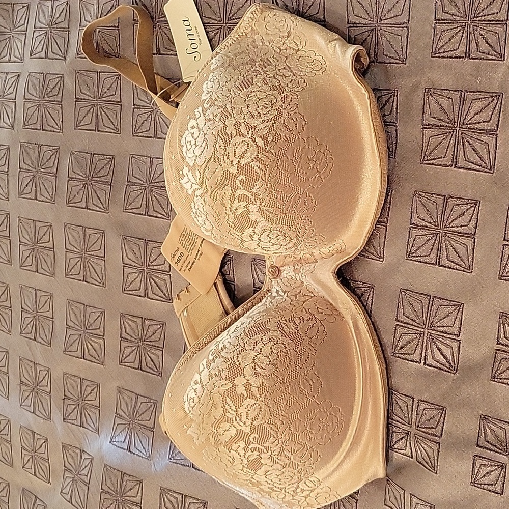 Soma Stunning Support Strappless 36 DD  Soft Tan